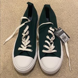 Green sneakers